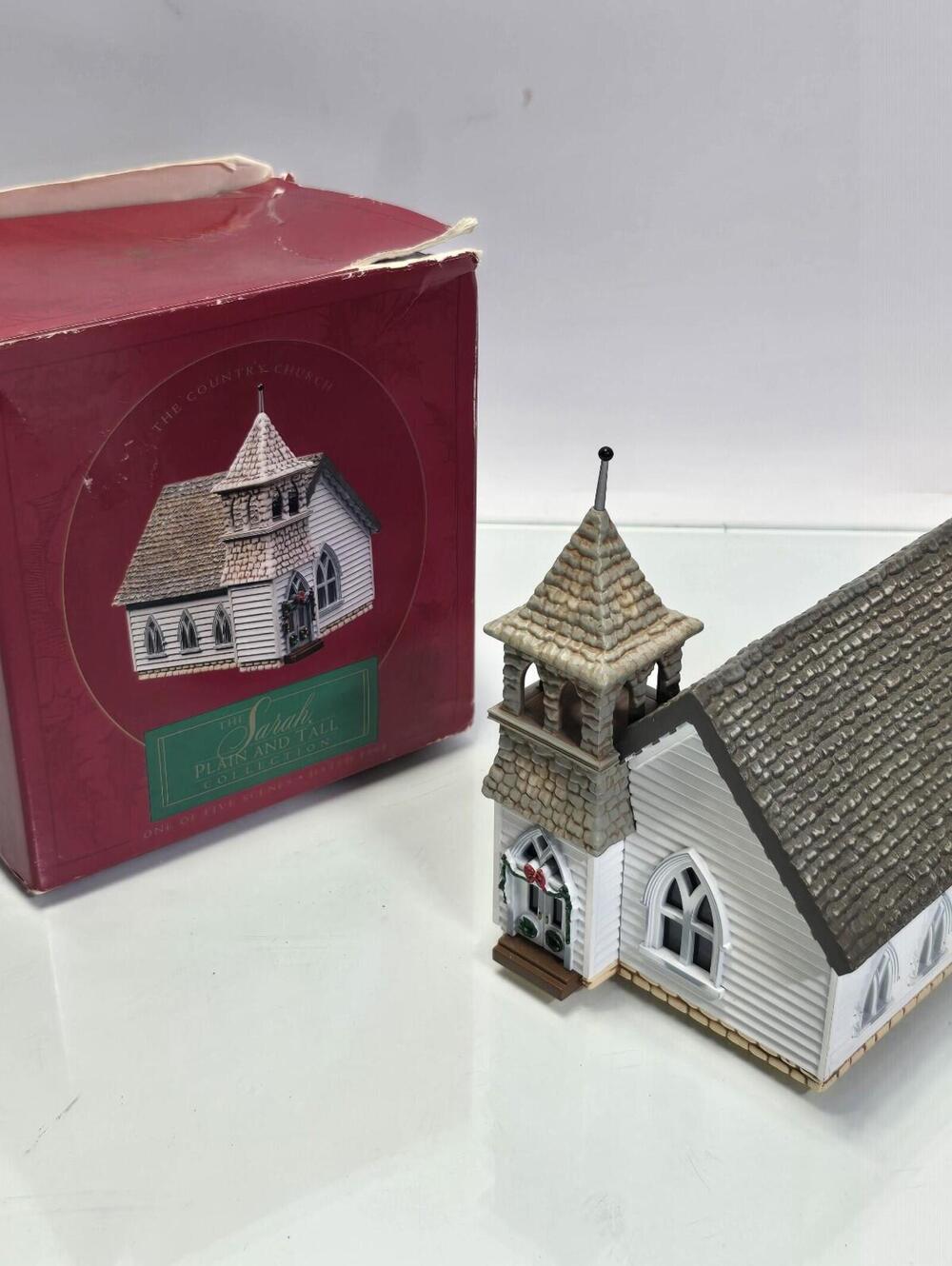 1994 Sarah Plain Tall Country Church Christmas Village Collectible Figure.